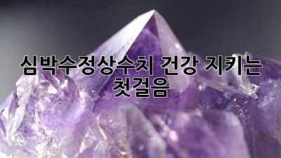 심박수정상수치, 건강 지키는 첫걸음! ❤️
