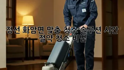정선 화암면 맞춤 청소 솔루션: 시간 절약 청소 비법!