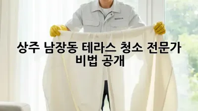 상주 남장동 테라스 청소✨ 전문가 비법 공개!